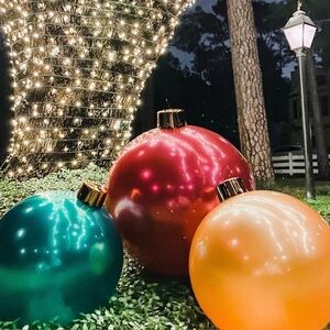 Green 18" Pottery Barn Holiball Inflatable Holiday Ornament